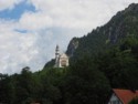 The Neuschwanstein Castle is up a hill